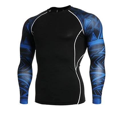Style C Фитнес ММА боксерская рубашка для мужчин Рашгард ММА Bjj Jiu jitsu футболка с длинным рукавом Muay thai Мужчины Череп печати 3D боксерские Майки Топы - Цвет: Style C