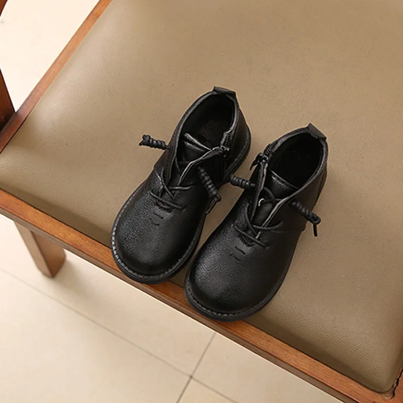 Милые сапоги для девочек модная детская обувь Детские Ботинки martin повседневные