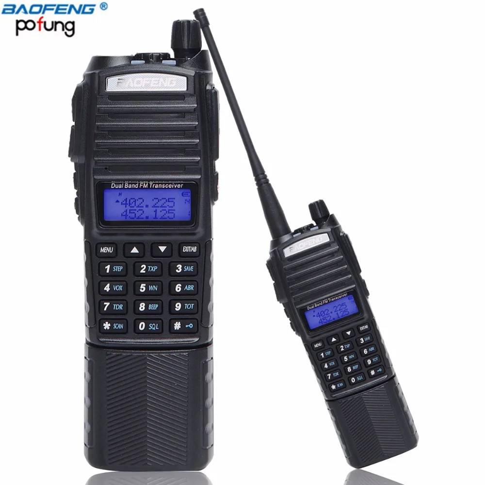 Baofeng UV-82 портативная рация 3800 мАч с батареей UV 82, портативная двухсторонняя радиостанция, двойная PTT Ham CB, радиостанция VHF UHF UV82 для охоты