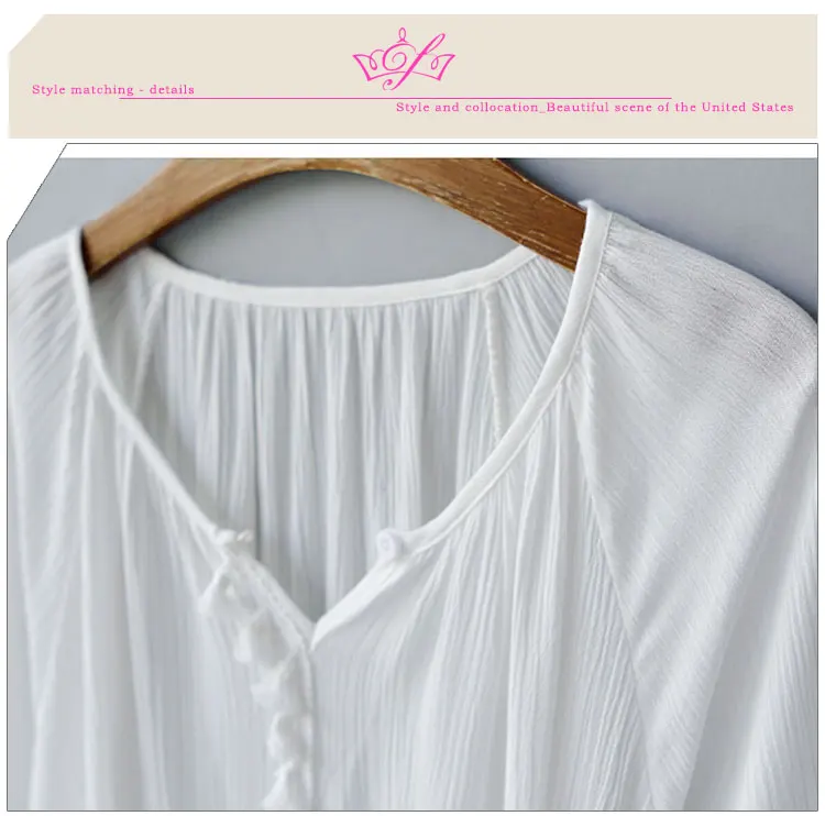 Ruoru новинка европейский стиль женская рубашка с расклешенными рукавами