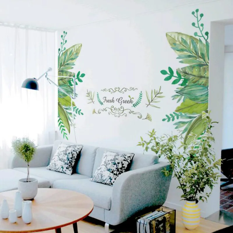 Wallpaper Removable Art Plant Home Living Room Bedroom Decoration Wall Stickers 18101101 | Дом и сад
