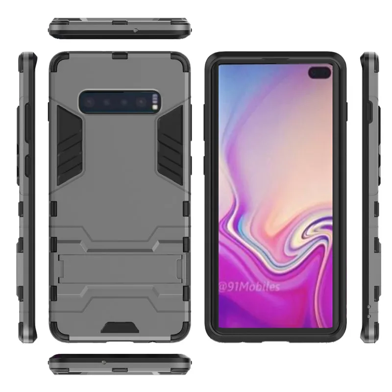 Kick stand Armor Anti Shock proof Phone Coque Holder Back Case For Samsung Galaxy M10 A30 A50 S10 Plus S10e Note9 S9 A9 2018+ |