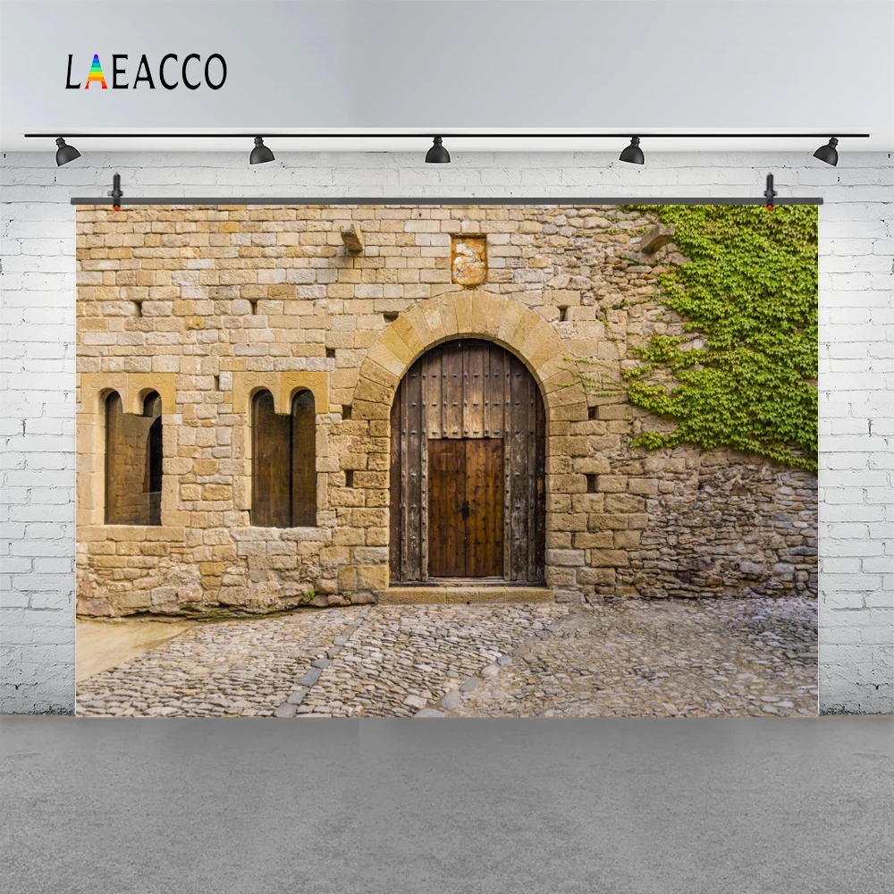 Laeacco фоны для фотосъемки с изображением старой кирпичной стены окна арки двери