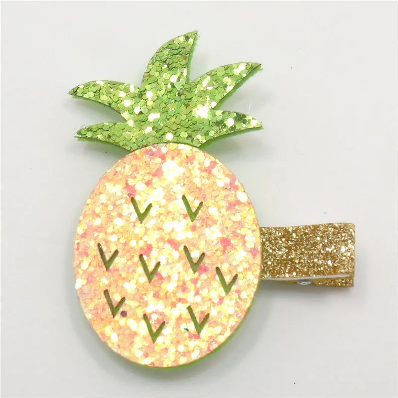 20 шт./лот блестящие металлические фруктовые заколки для волос из фетра