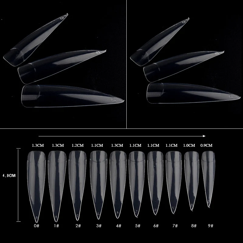 Новый 500 шт прозрачный натуральный белый ногтей Советы УФ-гель накладные