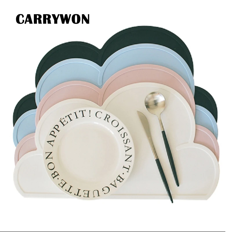 CARRYWON силиконовая обеденная тарелка Детские облака детская закуска фруктовый