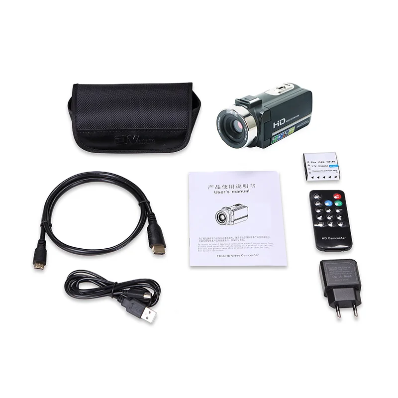 

Digital Video Camera with Mic Remote Control HD Digital Camera Camcorder IR 16x Zoom DV 3.0" TFT Screen Professional Webcam
