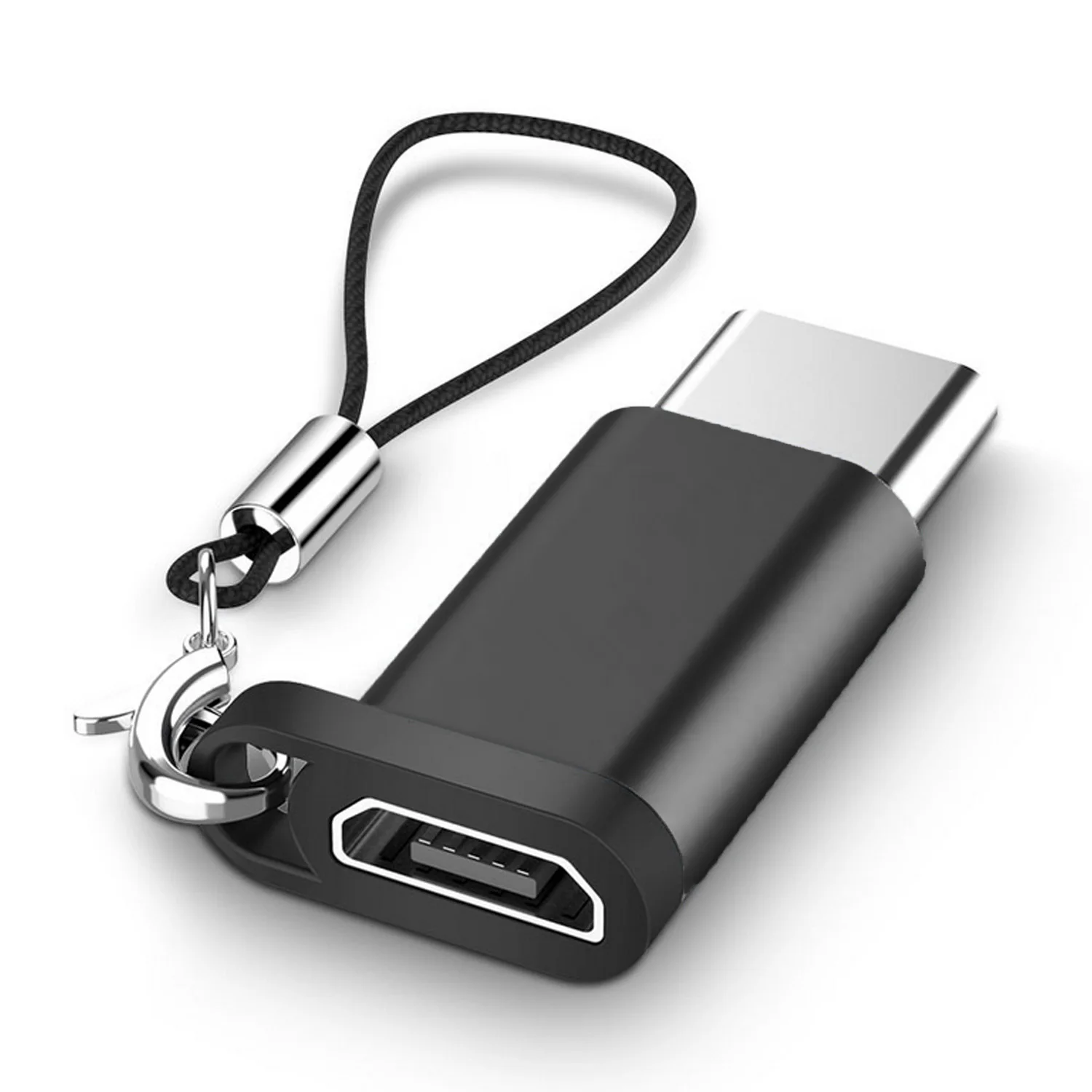 Адаптер Micro USB Type C 2 шт. адаптер с поддержкой OTG и нейлоновым шнурком для Apple MacBook
