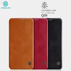 Чехол-книжка для LG G8 ThinQ Nillkin Qin Series, винтажный кожаный чехол-книжка с кармашком для карт, чехол-бумажник для LG G8, чехол ThinQ, чехол для телефона, сумки