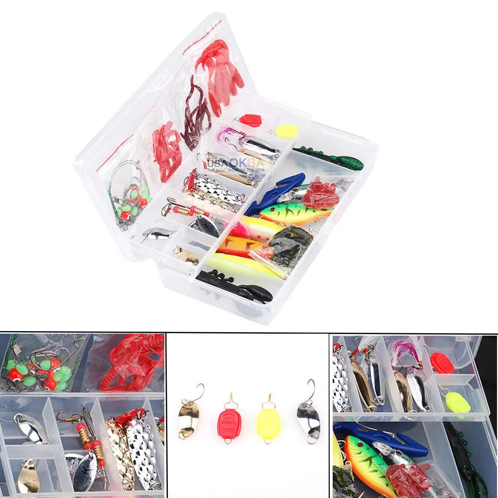 Набор рыболовных приманок LifeVC мягкие и жесткие приманки набор снастей