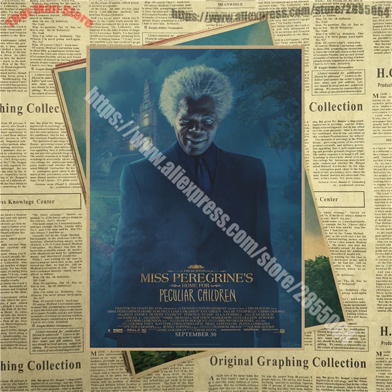 Miss Peregrine's Home для особенных детей core Винтажный Фильм крафт плакат Настенный декор Бар Кафе гостиная столовая
