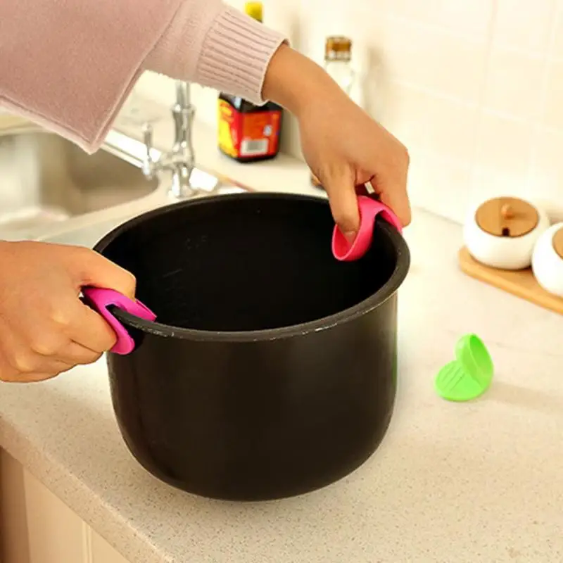 Силиконовая для микроволновой печи 2 пальца изоляция Концевая чаша Держатель