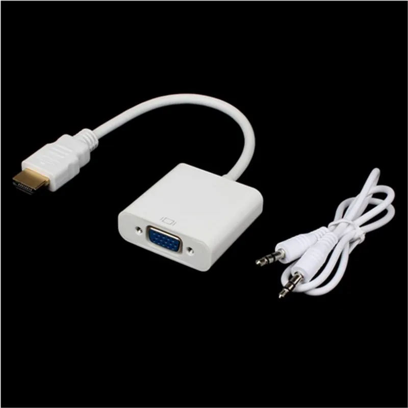 Адаптер-преобразователь HDMI штырь-гнездо совместимый с VGA аудиокабелем для Xbox 360 PS3