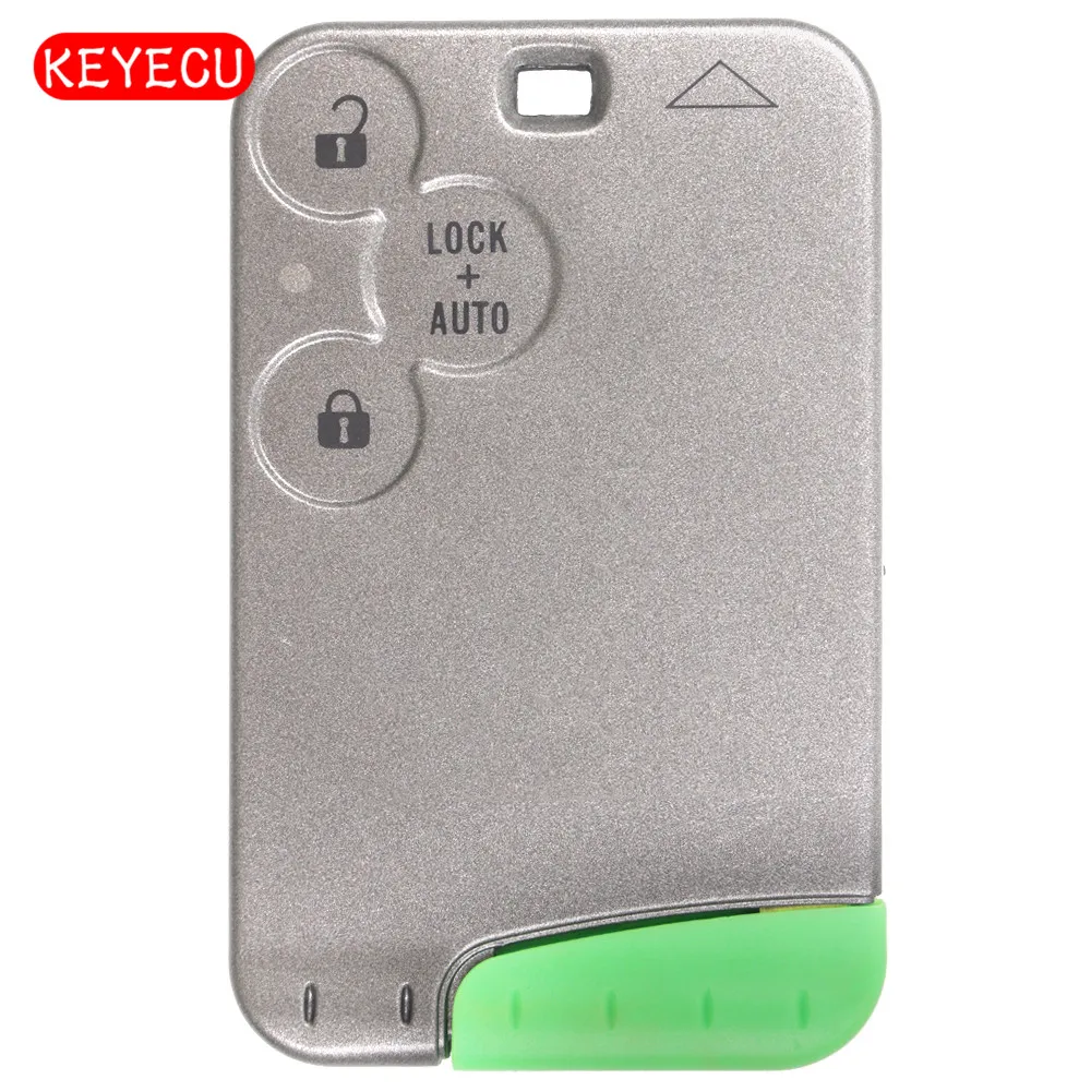 Keyecu 3 кнопки дистанционного ключа чехол смарт карты Keycard для Renault Laguna Espace со