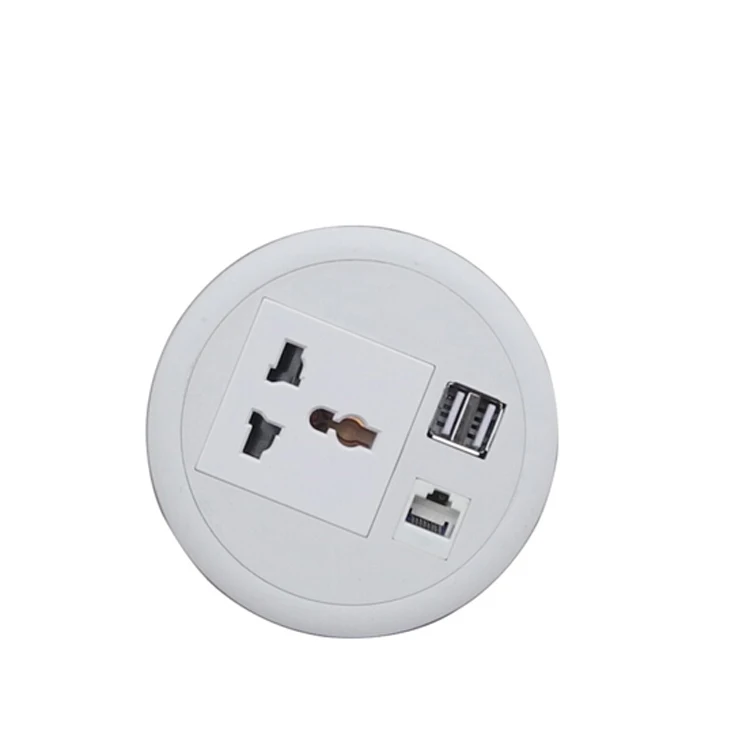 Втулка питания 1 розетка 2 порта USB RJ45 для разъема управления кабелем/офисного