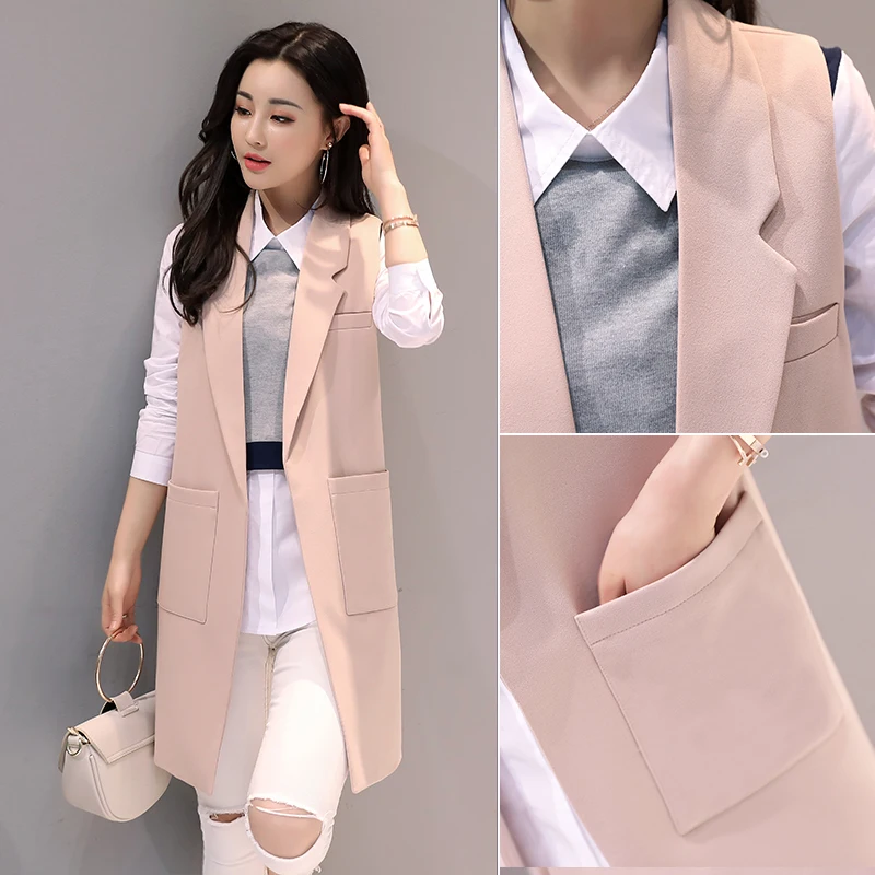 Новинка весна-осень 2019 женский модный приталенный жилет