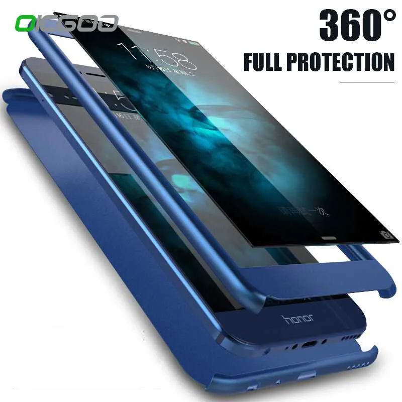OICGOO 360 Degree Full Case For Huawei P20 P10 Lite Plus Pro With Glass Phone Cover Honor 9 V10 Shell |