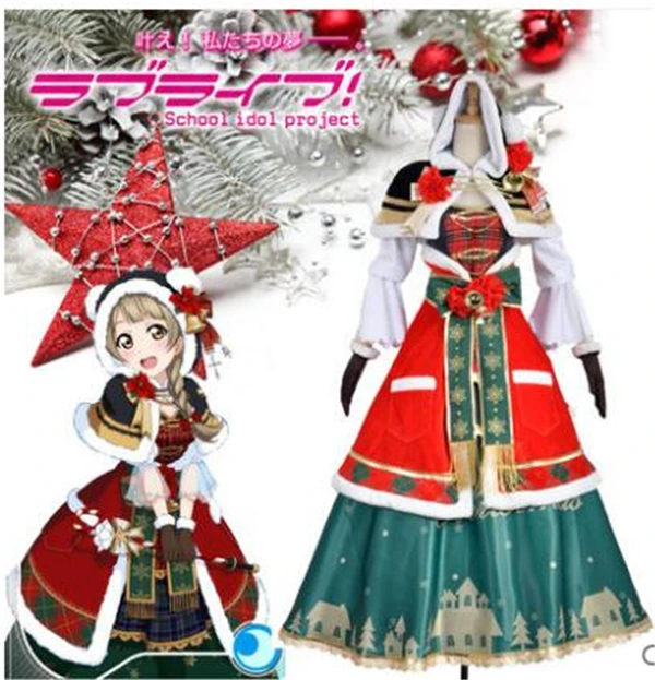 Аниме одежда 2019 миномы Кодори Love Live рождественское платье для косплея накидка