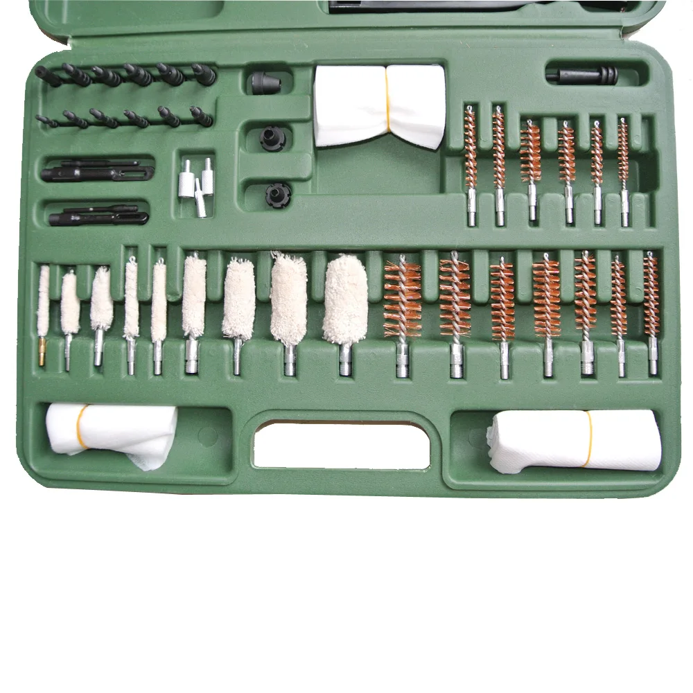 Green World 62pcs/lot Hunting Universal Gun Cleaning Kit for Rifle Pistol Shotgun | Спорт и развлечения