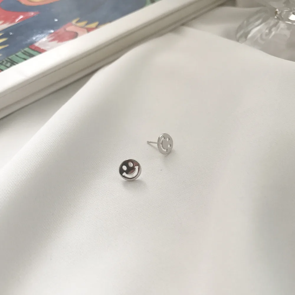 Серьги из стерлингового серебра 925 пробы Простые полые серьги-гвоздики со