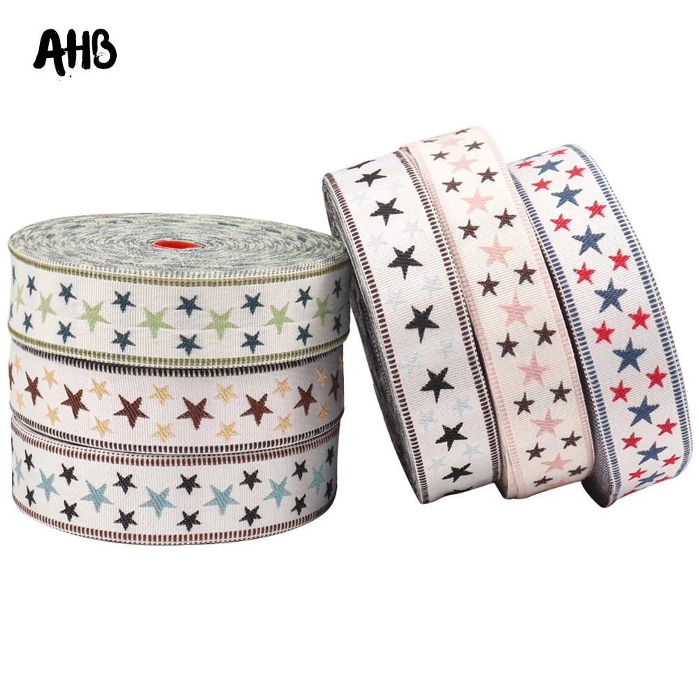 AHB 2 ярда 35 мм винтажные вышитые ленты звездный узор модная лента для DIY шитья