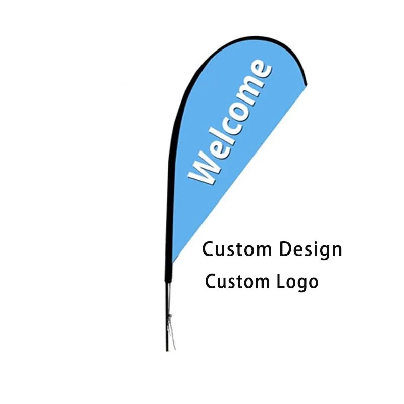 Утренняя печать логотипа на заказ каплеобразный флаг открытый выставочный
