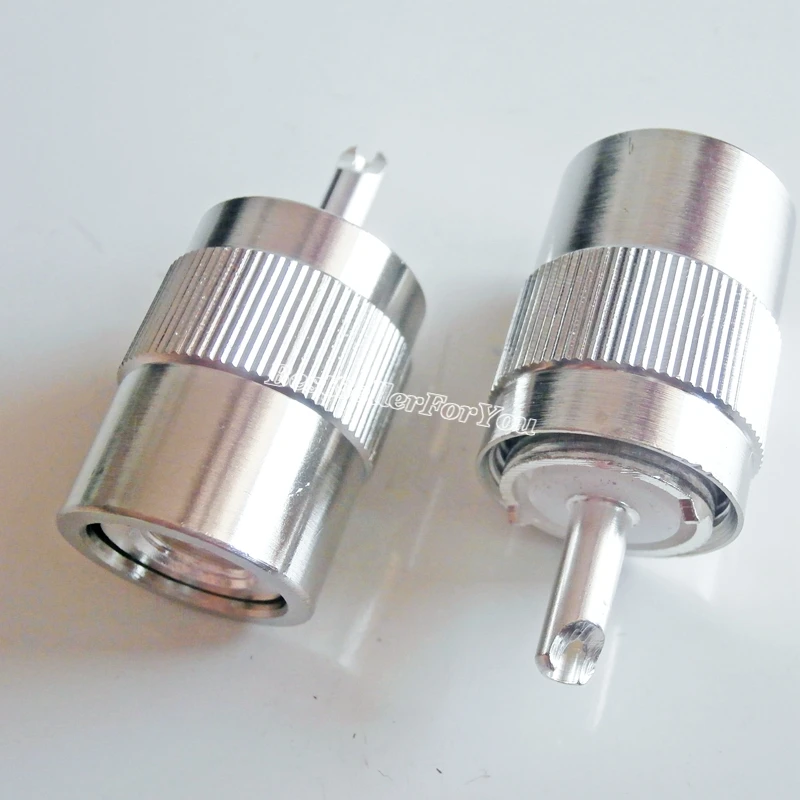 

10Pcs UHF male PL259 solder RG5 LMR300 RG212 5D-FB RF Straight RF connector
