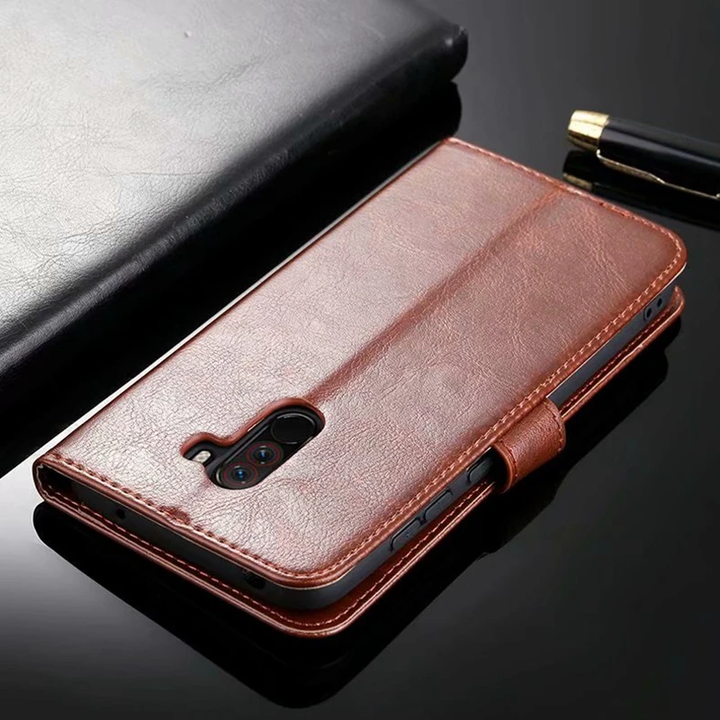 Винтаж кожаный держатель для карт с подставкой противоударный чехол Coque SONY XZ3
