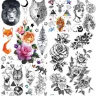 Водостойкие наклейки для женщин, розы, временная татуировка, макияж, задняя часть, татуировка, паста, 21x15 см, большая рука, тату на грудь, стена