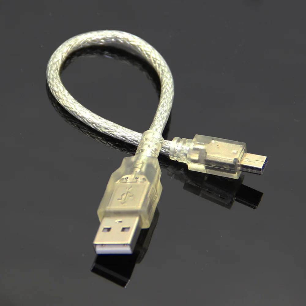 Bochara 20 см мини 5 контактный USB кабель 2 0 Тип A папа 5P для передачи данных двойное