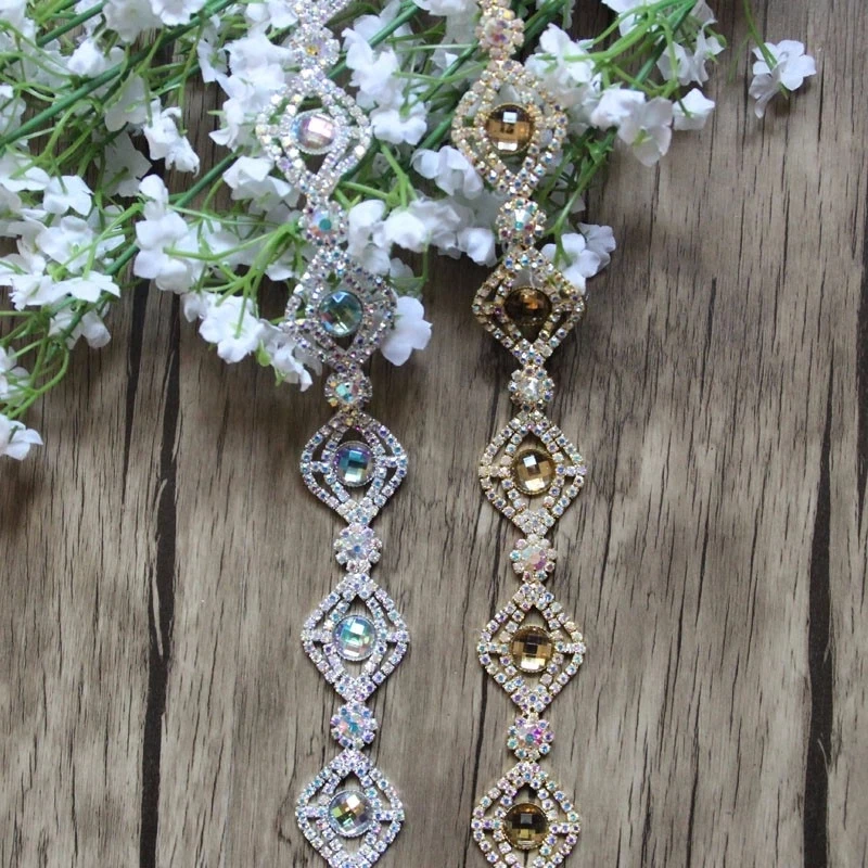 100 ярдов AB Стразы отделка цепь для одежды|Стразы| |