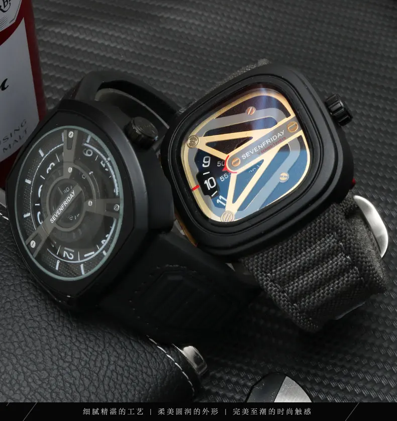 Адаптированные к SEVENFRIDAY кожаные часы с P1B/01 P2B/02 мужской браслет 28 мм SFD-010#28 мм ремешок для часов