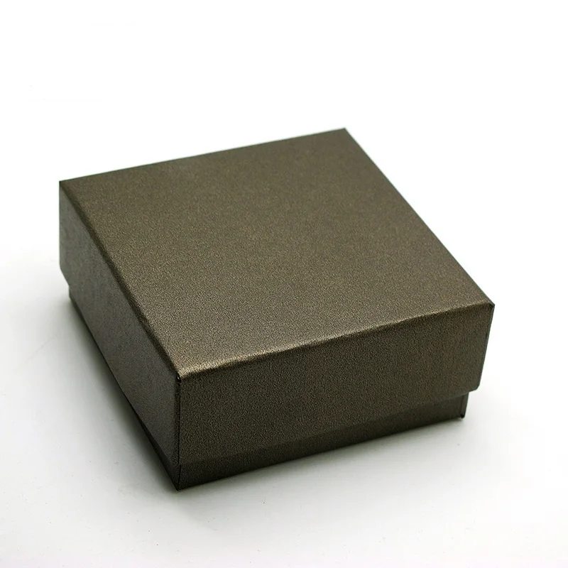 

10pcs/lot Good Quality Coffee Kraft Paper Drawer Jewelry Boxes With Sponge Velvet Necklace Earring Ring Box Jewelry Display