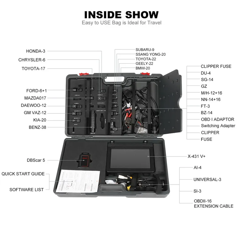 Launch X-431 X431 V+ 10.1 inch Screen Tablet Bluetooth auto diagnostic scanner |