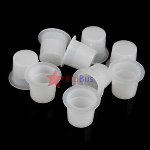 Bidbus Fast 200 Plastic Tattoo Ink Cups Caps Supplies Large + Small |