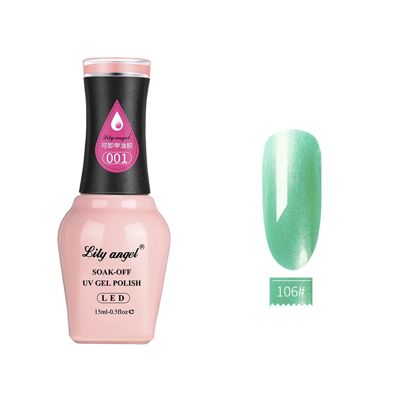 106 Lily Angel УФ-гель для ногтей 15 мл Nude Soak Off отполированный Гель-лак Декоративный Лак для ногтей 140 Цветов 73-108 - Цвет: 106