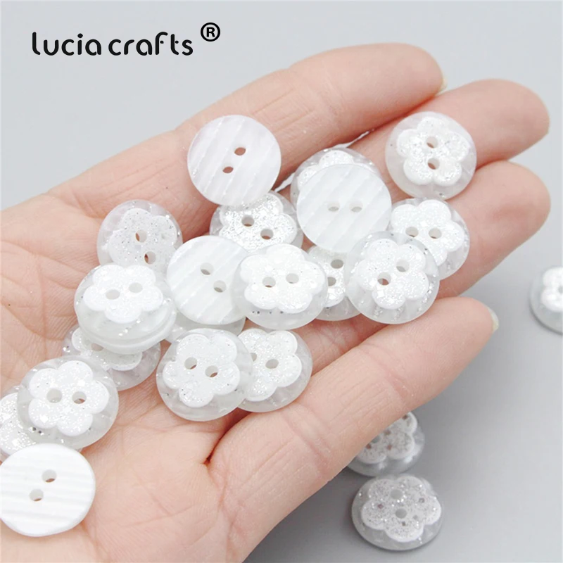 Lucia crafts 25/50 шт. 15 мм пуговицы для шитья из смолы 2 отверстия аксессуары ручной