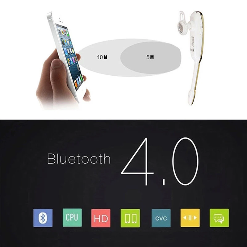 Универсальные спортивные стерео Bluetooth наушники мини V4.0 беспроводные трещины