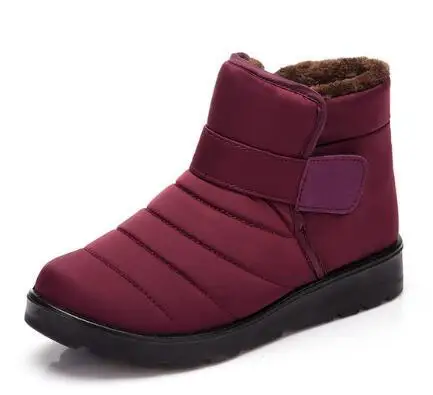dark red 35-44 Лидер продаж; Новинка года; модные мужские ботинки; водонепроницаемые Зимние ботильоны; зимняя Рабочая обувь; теплая меховая Мужская обувь; уличная плюшевая обувь - Цвет: dark red 35-44