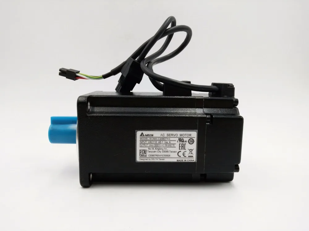 Дельта AC Servo Мотор 220V 750W 2.39NM 3000 об/мин ECMA-C20807RS со шпоночным пазом для промышленных ворот Сальник