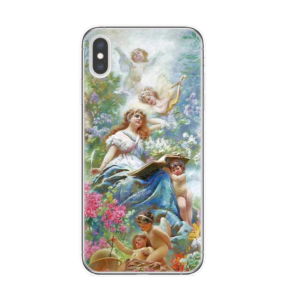 Ренессанс ангелы Новинка чехол для телефона Fundas для iPhone 11 Pro XS Max X XR 8 7 6 6S Plus 5S SE Чехол Мягкий силиконовый чехол s Coque