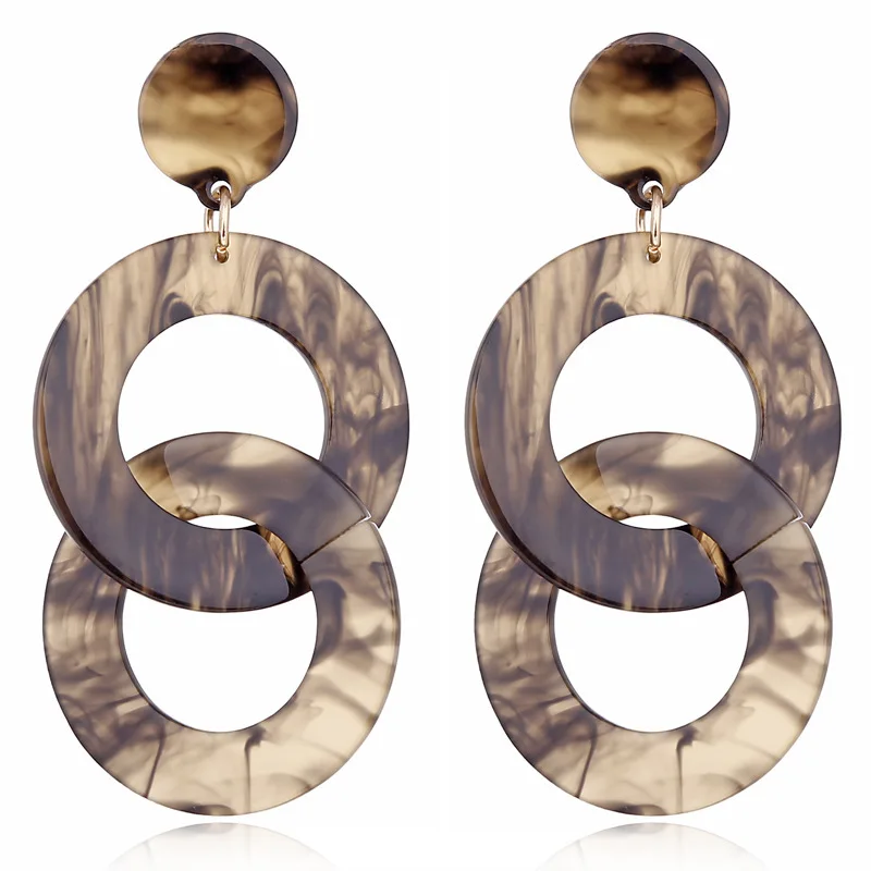 Новые акриловые длинные серьги женские ацетатные висячие в стиле