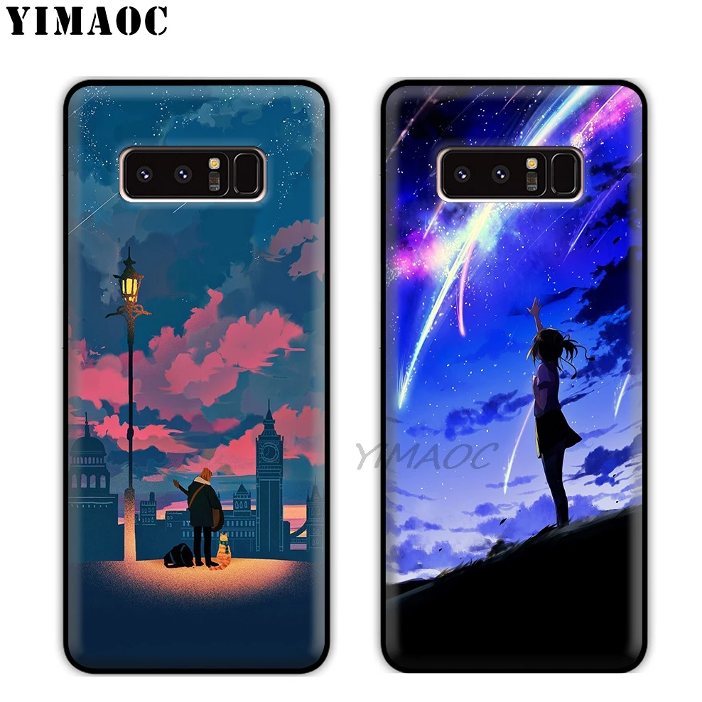 Цветной Мягкий силиконовый чехол YIMAOC Sunset Girl для Samsung Galaxy A9 A8 A6 Plus 2018 A5 A3 2017 2016 Note 9 8 |