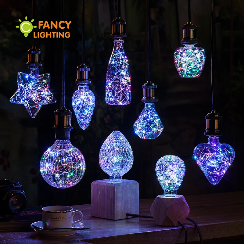 Led bulb Winebottle RGB led lamp E27 Decorative bombillas for Gift home/living room/bedroom decor 110V 220V ampoule | Лампы и