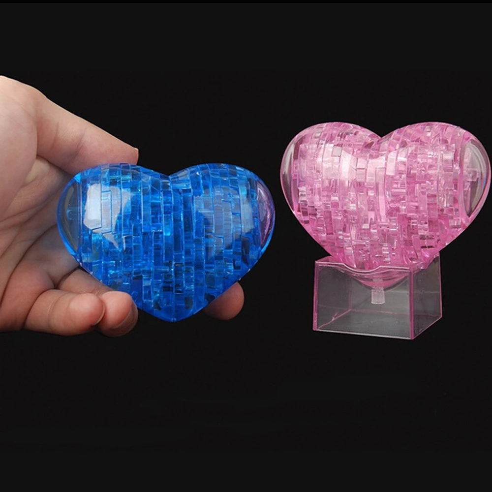 3D с украшением в виде кристаллов Пазлы Модель Сделай Сам надпись Love Сердце
