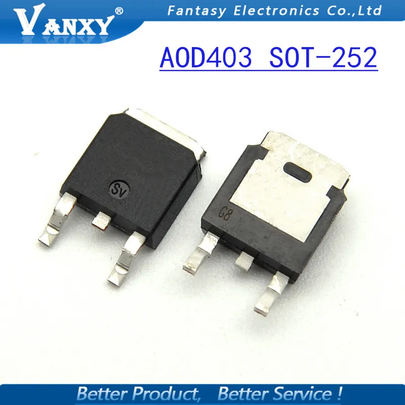 10 шт. D403 TO252 AOD403 TO 252 новая и оригинальная интегральная схема| |