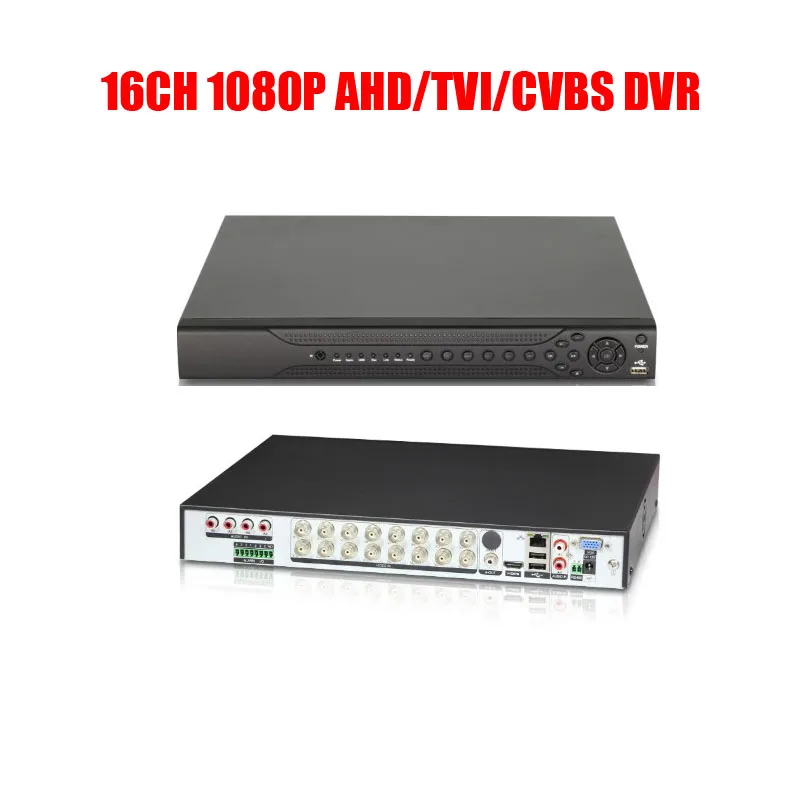 Цифровой видеорегистратор, 16 каналов, 1080P, AHD, TVI, CVBS, HVR, SDVR, NVR, Max, поддержка 2x6T HDD, H.264, автономное видеонаблюдение