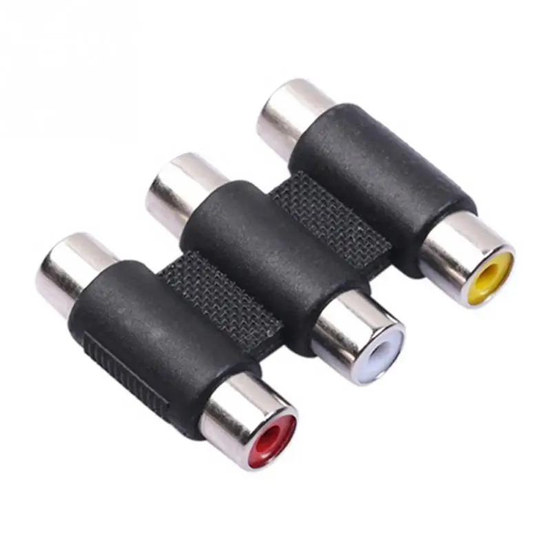 Профессиональный 3 RCA AV аудио-видео кабель Женский к женскому переходнику кабель-удлинитель провод компонент ERO#5