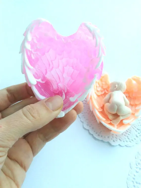 3d Силиконовая форма или мыло для сна ребенка с крыльями ангела милое детское