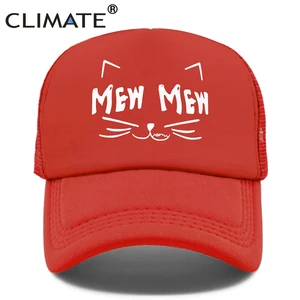 Кепка для женщин и девушек CLIMATE Cat Lover Mew, милая Кепка Mew Cat Girls, бейсболка, цветная сетчатая бейсболка
